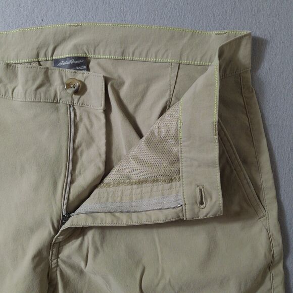 Eddie Bauer Pants Size 32X30 Khaki Takeoff Chino Straight Hiking Stretch - Picture 7 of 10